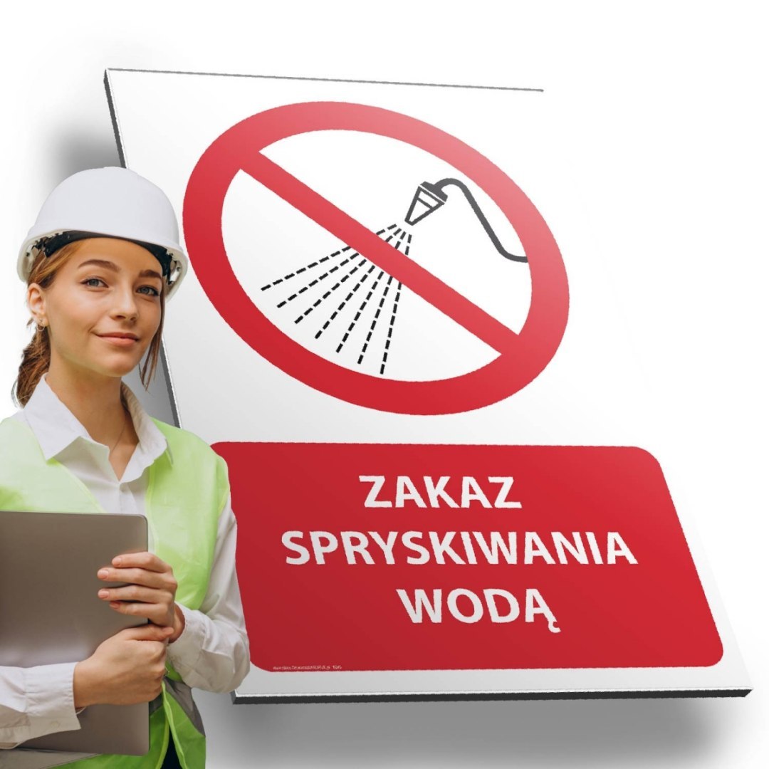 Tablica Pvc X Cm Zakaz Spryskiwania Wod